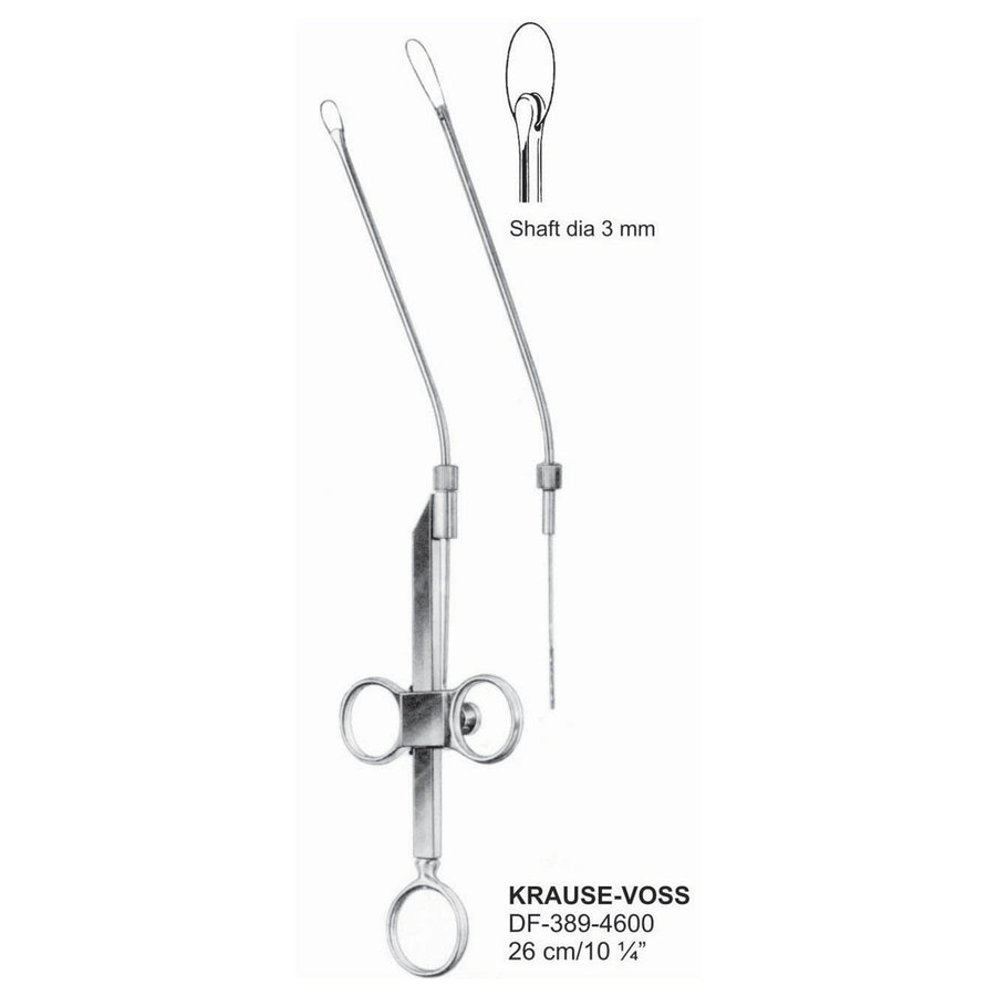 Krause-Voss Nasal Snares 26Cm, Shaft Dia 3mm (DF-389-4600) by Dr. Frigz
