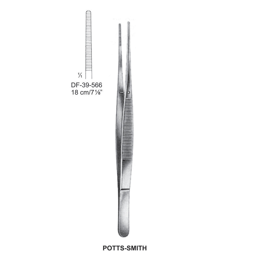 Potts-Smith Dressing Forceps, Straight, Serrated, 18cm (DF-39-566) by Dr. Frigz