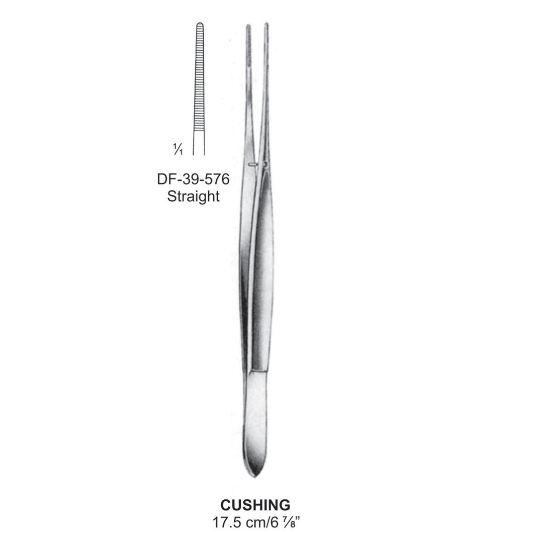 Cushing Dressing Forceps, Straight, Serrated, 17.5cm (DF-39-576) by Dr. Frigz