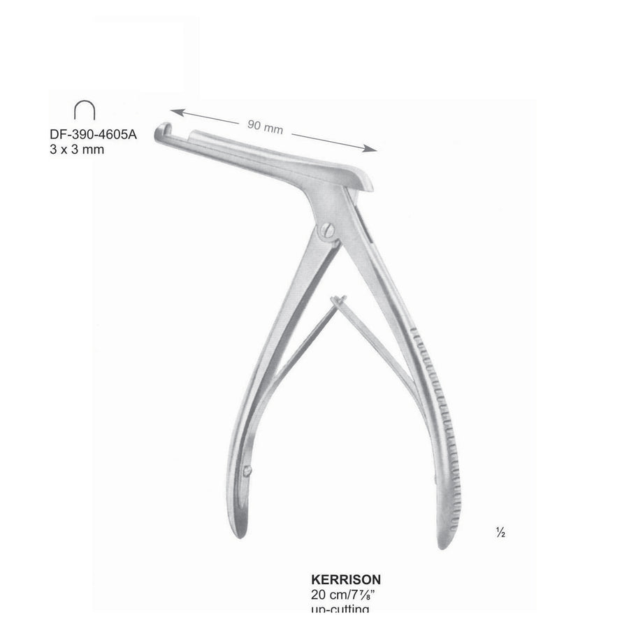 Kerrison Septum Forceps, 3X3mm , 20Cm, Up-Cutting (DF-390-4605A) by Dr. Frigz