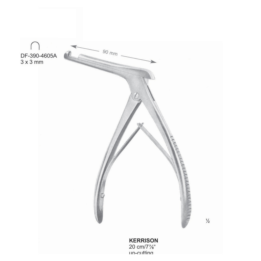 Kerrison Septum Forceps, 3X3mm , 20Cm, Up-Cutting (DF-390-4605A) by Dr. Frigz