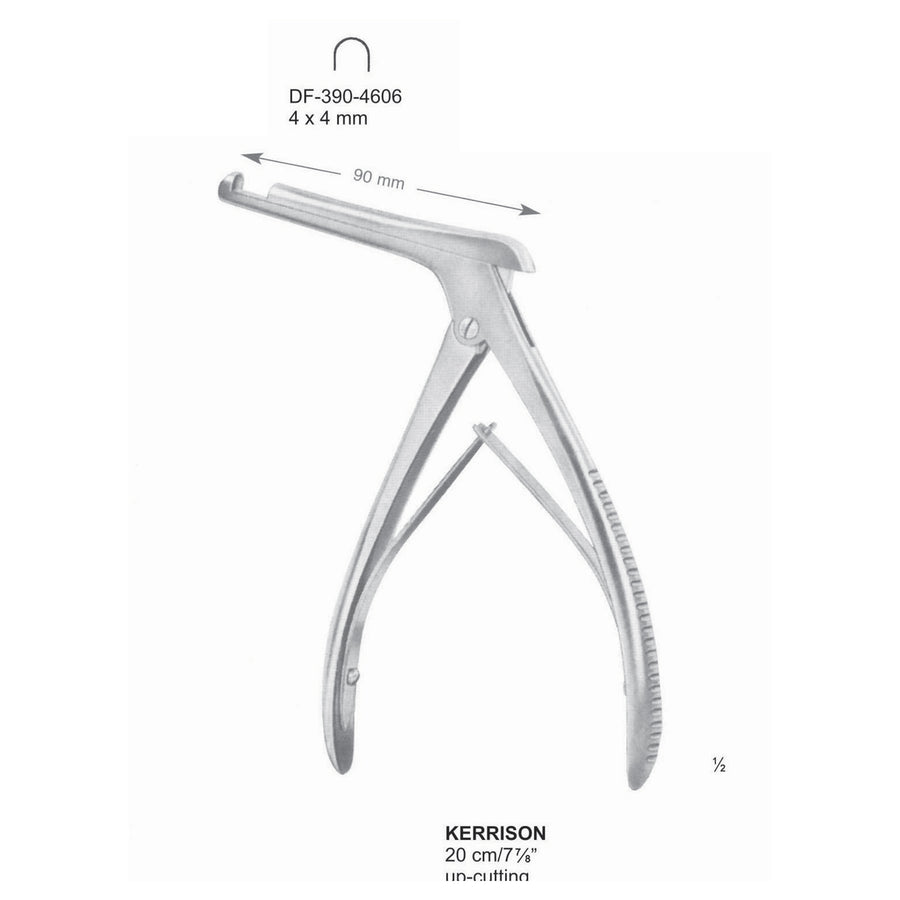 Kerrison Septum Forceps, 4X4mm , 20Cm, Up-Cutting (DF-390-4606) by Dr. Frigz