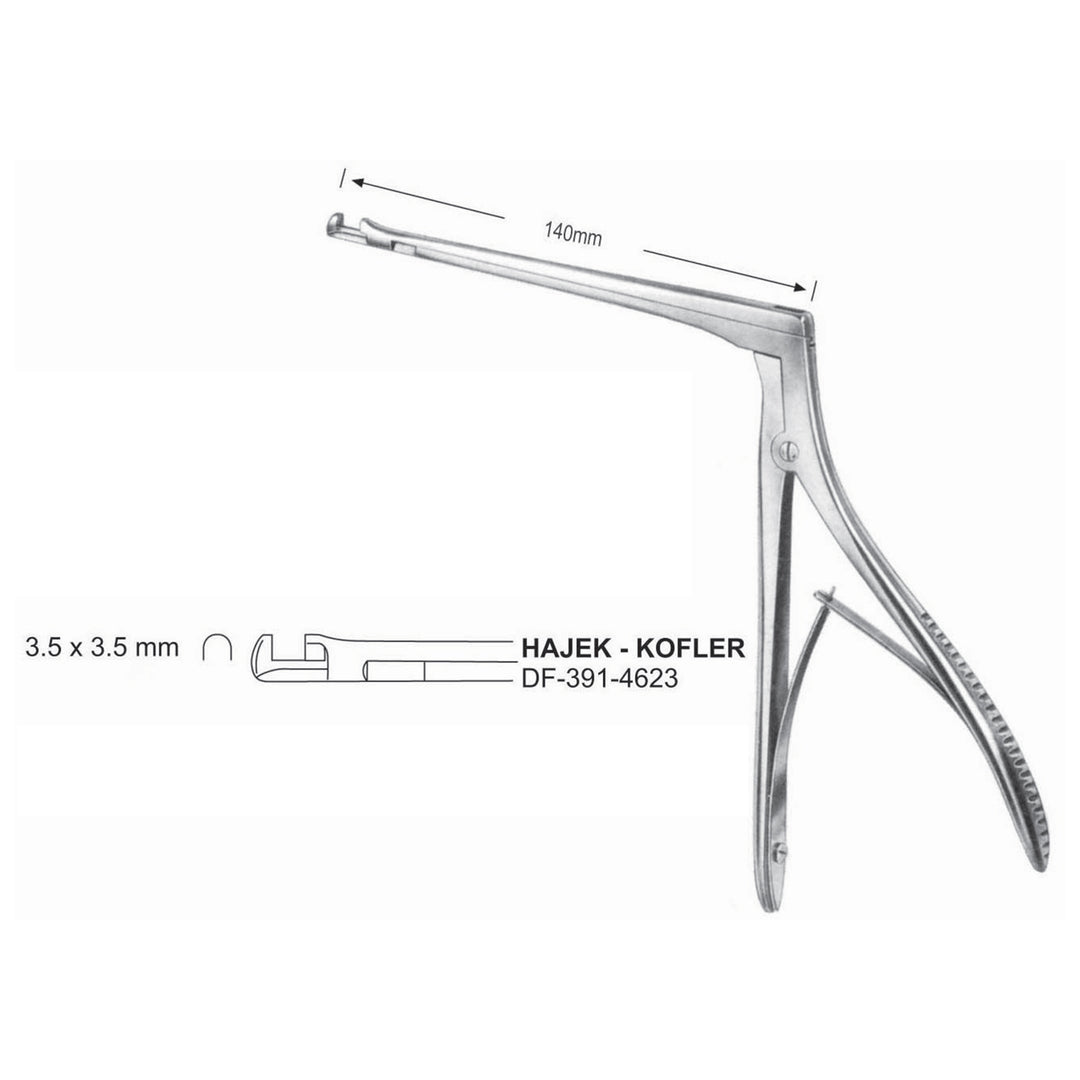 Hajek-Kofler Sphenoid Punches Width 140mm  (DF-391-4623) by Dr. Frigz