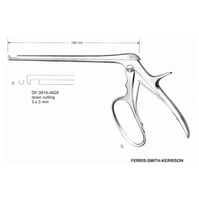 Ferris-Smith-Kerrison Sphenoin Bone Punches Down Cutting 3X3 (DF-391A-4628) by Dr. Frigz