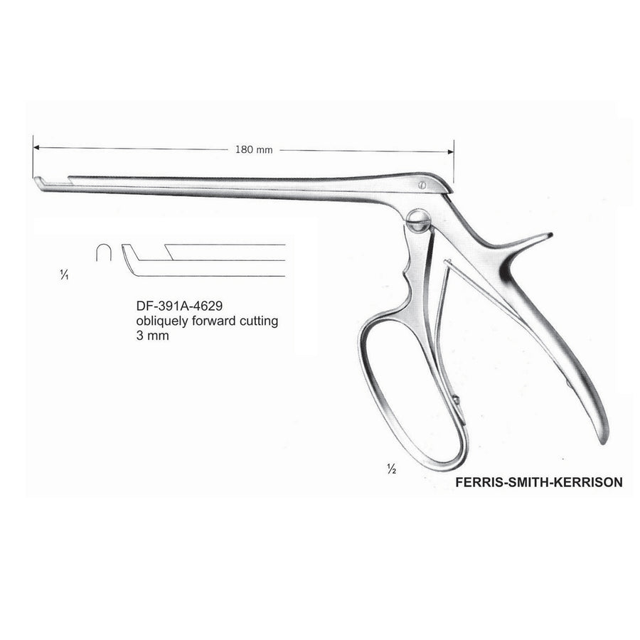 Ferris-Smith-Kerrison Sphenoin Bone Punches Obliquely Forward Cutting 3mm (DF-391A-4629) by Dr. Frigz