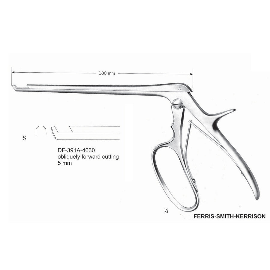 Ferris-Smith-Kerrison Sphenoin Bone Punches Obliquely Forward Cutting 5mm (DF-391A-4630) by Dr. Frigz