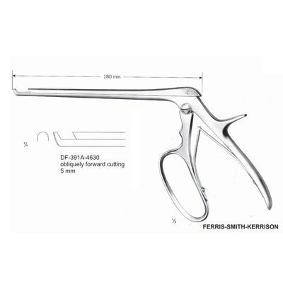 Ferris-Smith-Kerrison Sphenoin Bone Punches Obliquely Forward Cutting 5mm (DF-391A-4630) by Dr. Frigz
