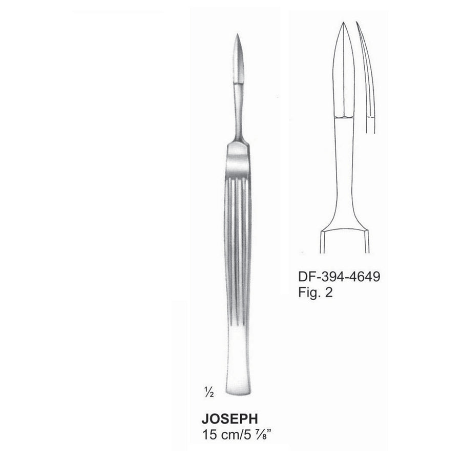 Joseph Rhinoplastic And Nasal Knives Curved, 15cm  (DF-394-4649) by Dr. Frigz