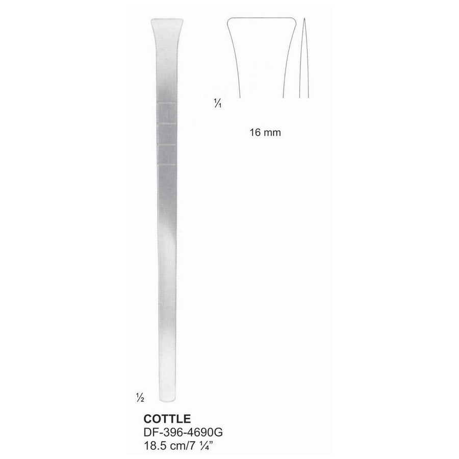 Cottle Osteotomes 18.5Cm, 16mm (DF-396-4690G) by Dr. Frigz