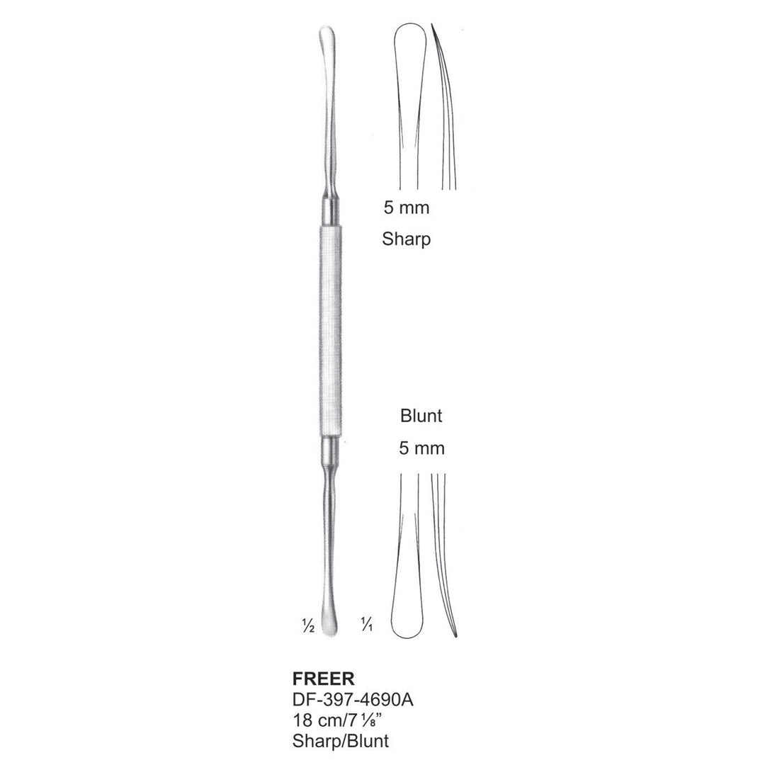 Freer Septum Elevators, 18Cm. Sharp/Blunt, 5mm  (DF-397-4690A) by Dr. Frigz