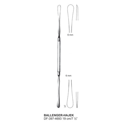 Ballenger-Hajek Septum Elevators, 19Cm, 6mm  (DF-397-4693)