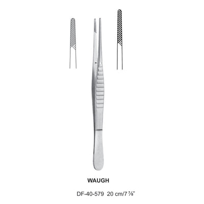 Waugh Dressing Forceps, Straight, Cross Serrated, 20cm (DF-40-579)