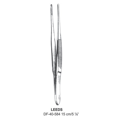 Leeds Dressing Forceps, Straight, Serrated, 15cm  (DF-40-584)