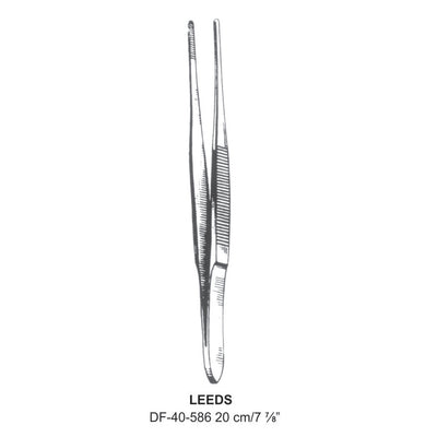 Leeds Dressing Forceps, Straight, Serrated, 20cm  (DF-40-586) by Dr. Frigz