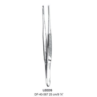 Leeds Dressing Forceps, Straight, Serrated, 25cm  (DF-40-587)