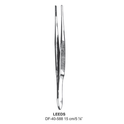 Leeds Dressing Forceps, Straight, Serrated, 15cm  (DF-40-588)