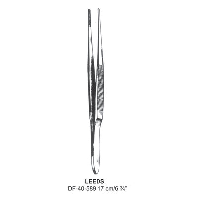 Leeds Dressing Forceps, Straight, Serrated, 17cm  (DF-40-589)