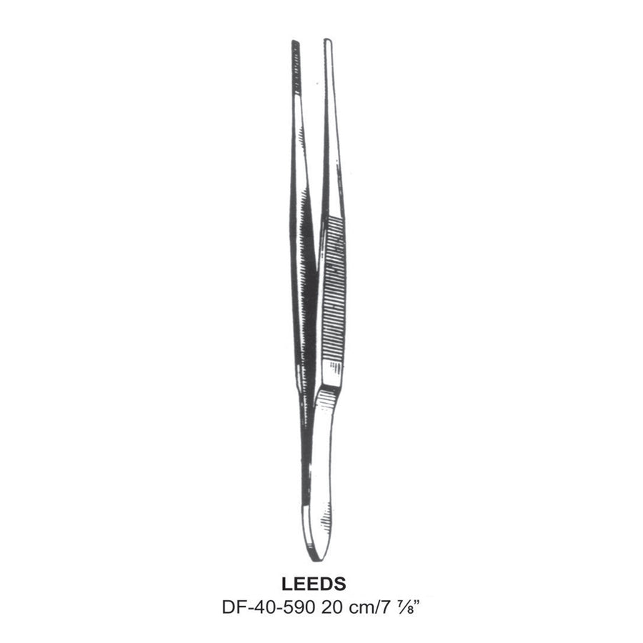 Leeds Dressing Forceps, Straight, Serrated, 20cm  (DF-40-590) by Dr. Frigz