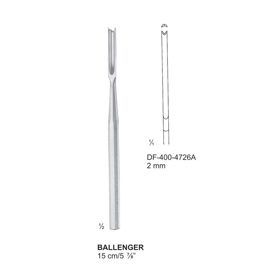 Ballenger Septum Chisels, 15Cm, 2mm (DF-400-4726A) by Dr. Frigz