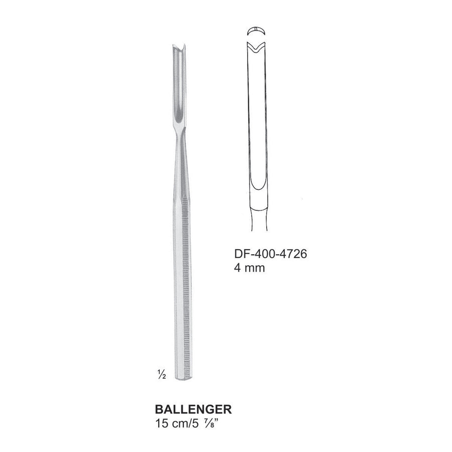 Ballenger Septum Chisels, 15Cm, 4mm (DF-400-4726) by Dr. Frigz