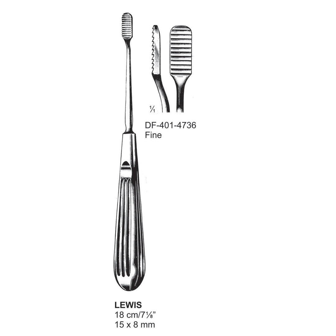 Lewis Nasal Saws, Fine, 15X8mm , 18cm  (DF-401-4736) by Dr. Frigz