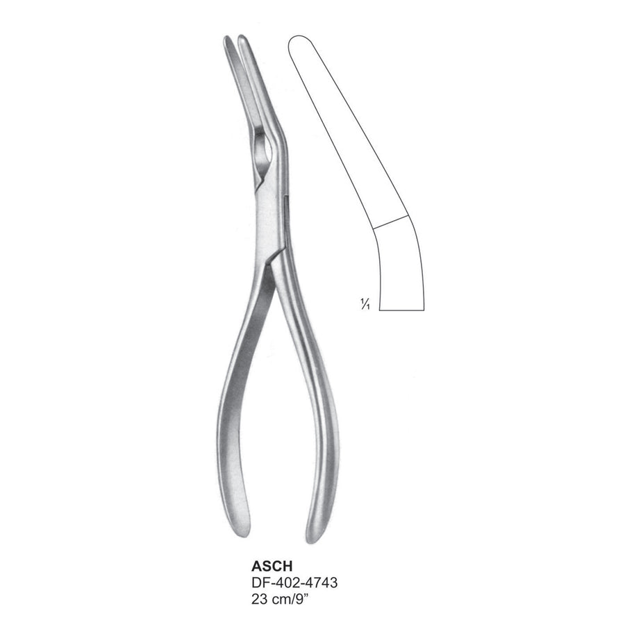 Asch Septum Forceps, 23cm  (DF-402-4743) by Dr. Frigz