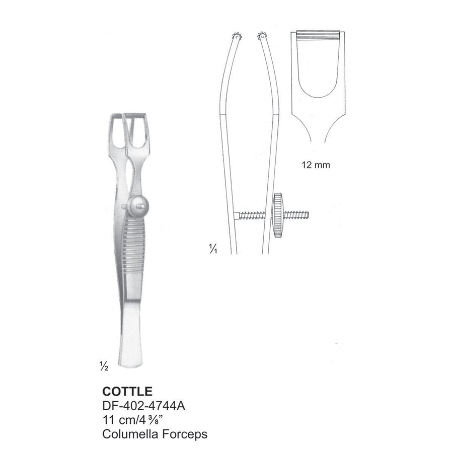 Cottle Columella Forceps, 11cm (DF-402-4744A) by Dr. Frigz