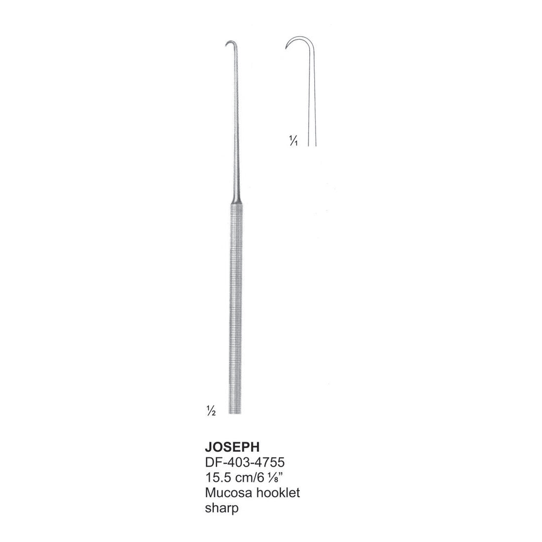 Joseph Mucosa Hooklet, Sharp, 15.5cm  (DF-403-4755) by Dr. Frigz