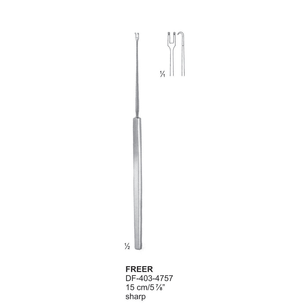 Freer Nasal Hooklets, 15Cm, Sharp, 2 Prongs (DF-403-4757) by Dr. Frigz