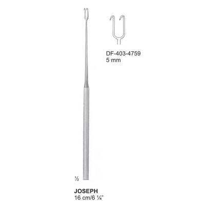 Joseph Nasal Hooklets, 2 Prong, 5mm , 16cm  (DF-403-4759)