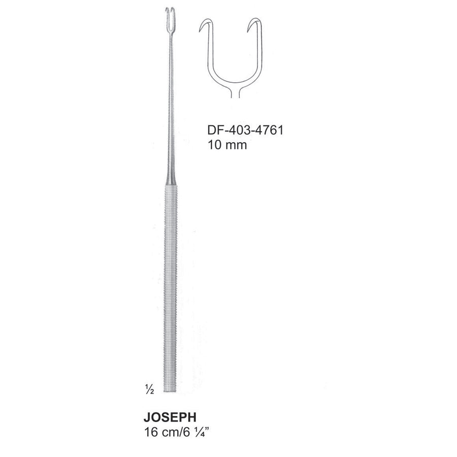 Joseph Nasal Hooklets, 2 Prong, 10mm , 16cm  (DF-403-4761) by Dr. Frigz