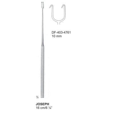Joseph Nasal Hooklets, 2 Prong, 10mm , 16cm  (DF-403-4761)