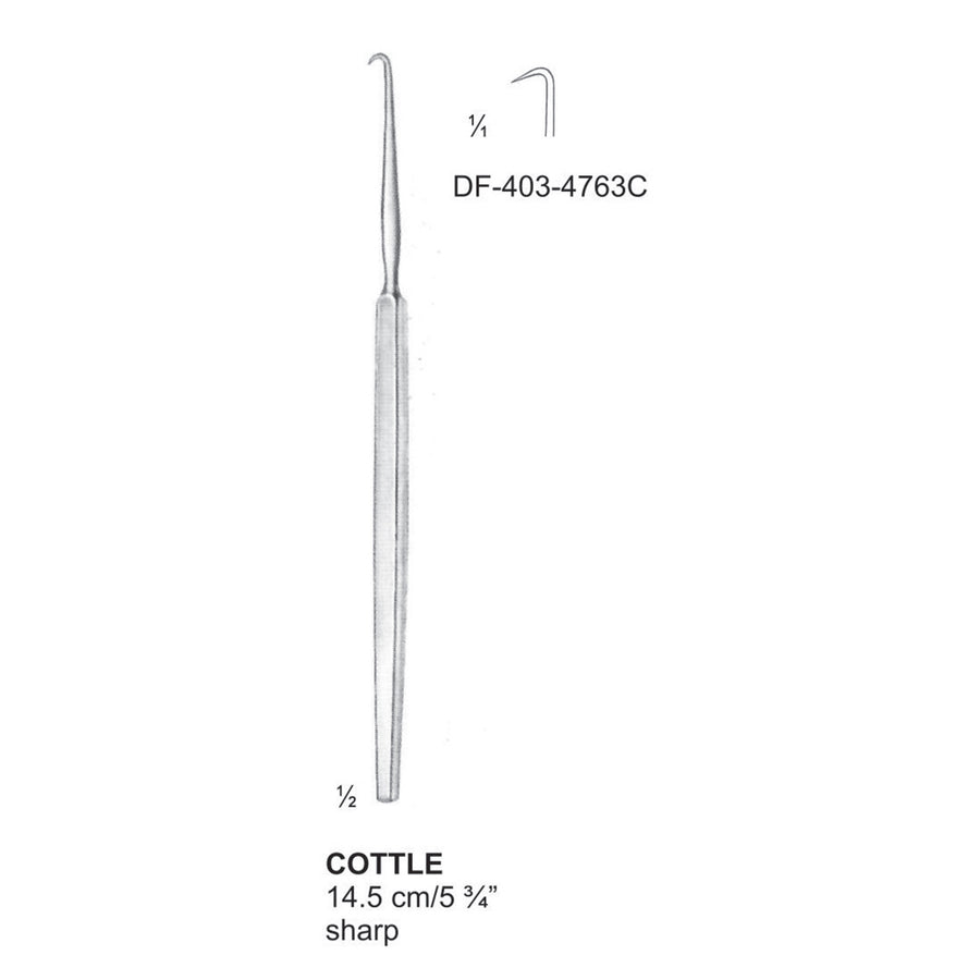 Cottle Nasal Hooklets 14.5Cm, Sharp (DF-403-4763C) by Dr. Frigz