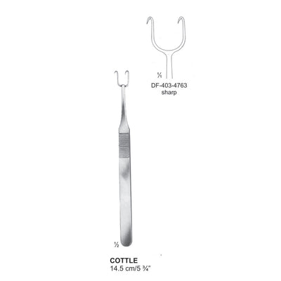 Cottle Nasal Hooklets, 14.5Cm, Sharp (DF-403-4763)