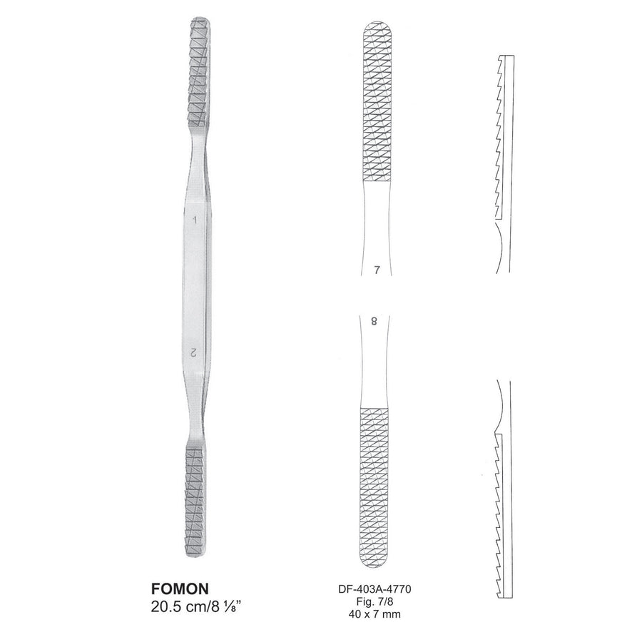 Fomon Nasal Rasps 20.5Cm, Fig.7/8, 40X7mm (DF-403A-4770) by Dr. Frigz