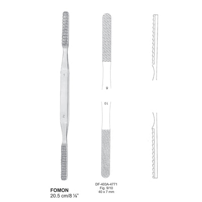 Fomon Nasal Rasps 20.5Cm, Fig.9/10, 40X7mm (DF-403A-4771)