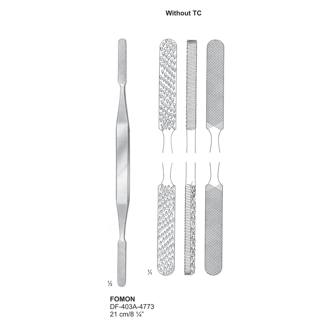 Fomon Nasal Rasps Double End, 21Cm, Without Tc (DF-403A-4773) by Dr. Frigz