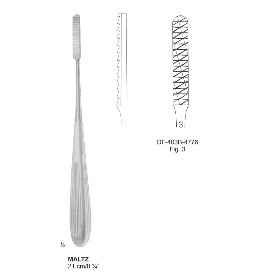 Maltz Nasal Rasps, Fig.3, 21cm (DF-403B-4776) by Dr. Frigz