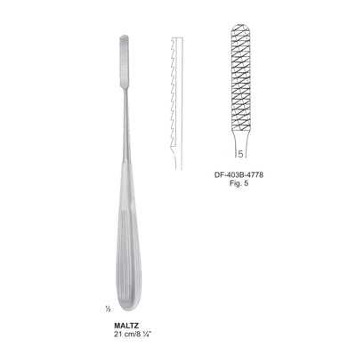 Maltz Nasal Rasps, Fig.5, 21cm (DF-403B-4778)