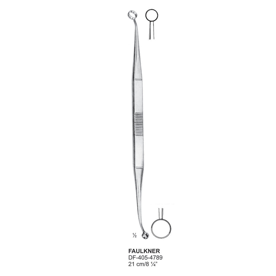 Faulkner Antrum Curettes 21 cm  (DF-405-4789) by Dr. Frigz