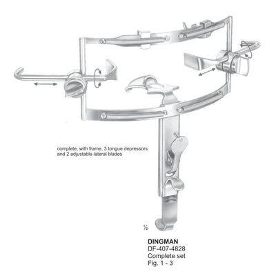 Dingman Mouth Gags, Complete Set Fig.1-3  (DF-407-4828)