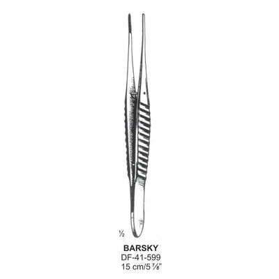 Barsky Dressing Forceps, Straight, 15cm  (DF-41-599)