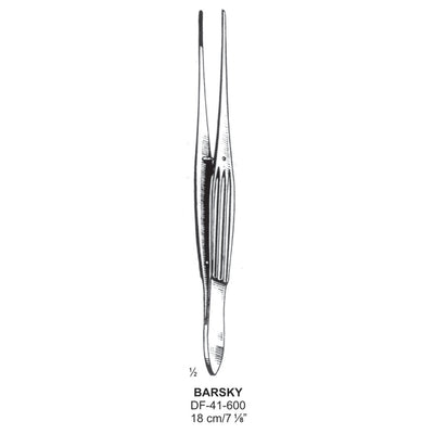 Barsky Dressing Forceps, Straight, 18cm  (DF-41-600)