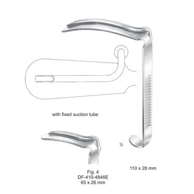 Davis- Boyle- Tongue Depressor With Fixed Suction Tube 65X26mm (DF-410-4846E)