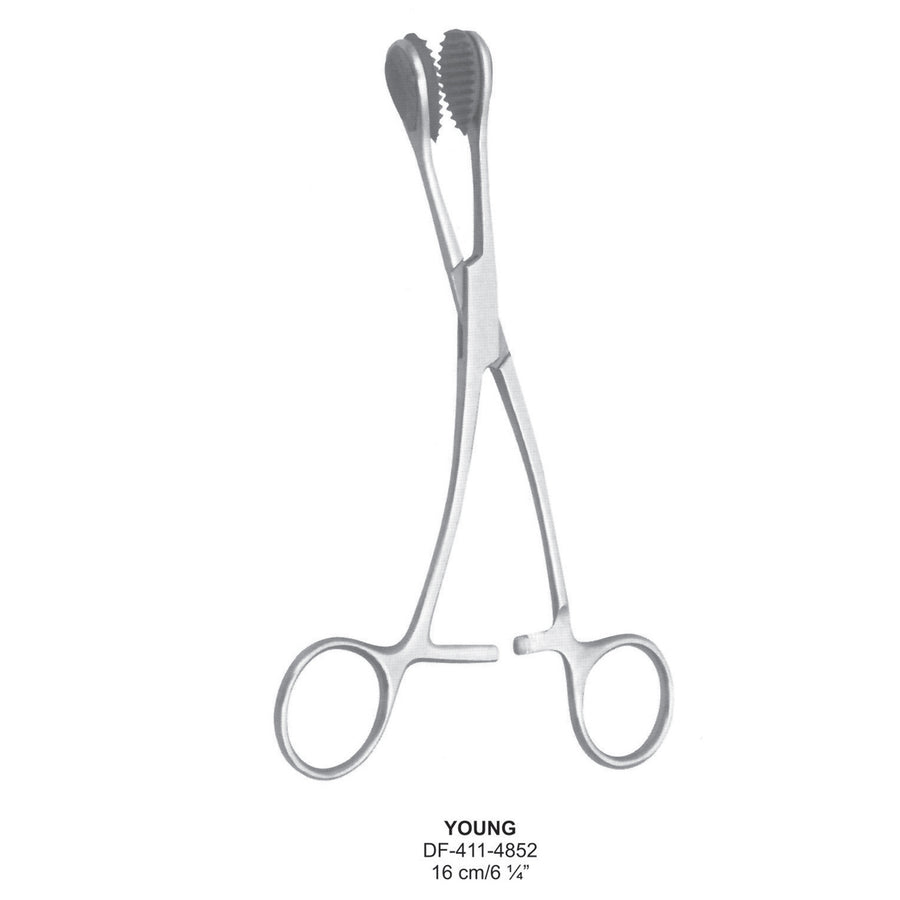 Young Tongue Holding Forceps With Rubber Inserts, 16cm  (DF-411-4852) by Dr. Frigz