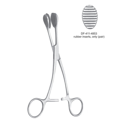 Young Tongue Holding Forceps Rubber Inster (Pair) (DF-411-4853)