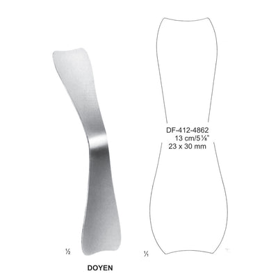 Doyen Tongue Depressors, 23X30mm , 13cm  (DF-412-4862) by Dr. Frigz