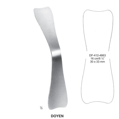 Doyen Tongue Depressors, 30X33mm , 16cm  (DF-412-4863) by Dr. Frigz