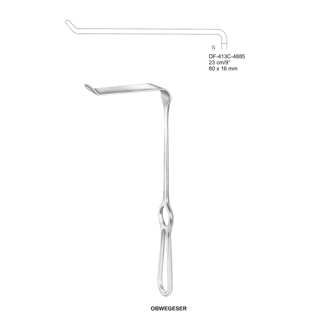 Obwegeser Soft Tissue Retractors 23Cm, 80X16mm (DF-413C-4885) by Dr. Frigz