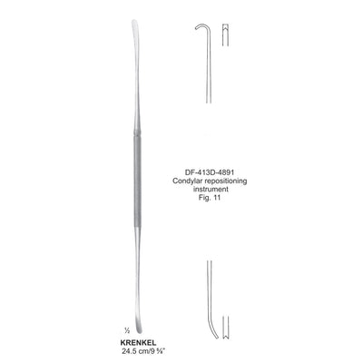 Krenkel Periosteal Elevators, Condylerrepositioning Instrument, 24.5cm (DF-413D-4891) by Dr. Frigz
